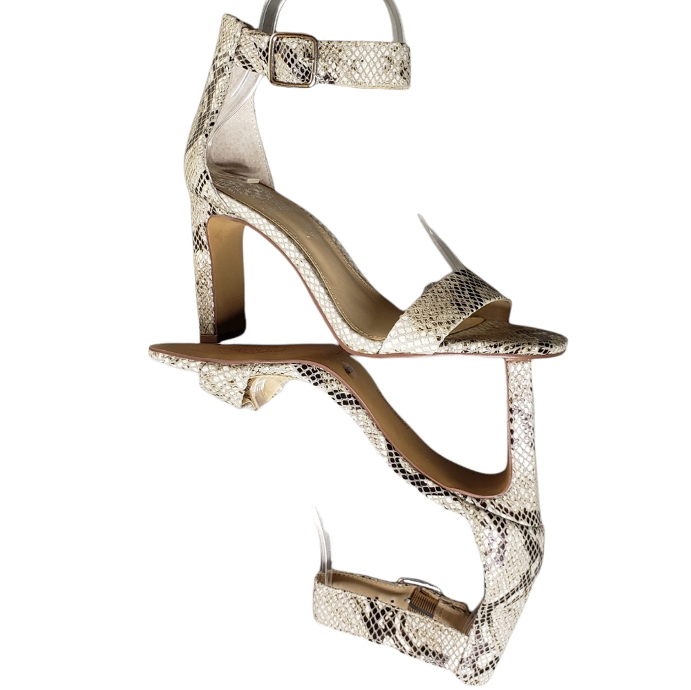 Vince Camuto Bendvia Reptile Snake leather High Sculpted Heels size 6 NWOB